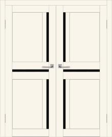 Двойная межкомнатная дверь с экошпоном ДП DIM I-5.1 Angel Matt Lacobel Black