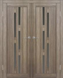 Двойная межкомнатная дверь с экошпоном ДП DIM I-4 Taupe Wood Сатинато Графит