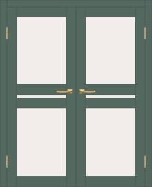 Двойная межкомнатная дверь с экошпоном ДП DIM I-7 Seagrass Matt Сатинато Белый