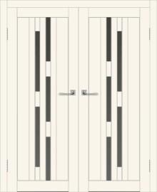 Двойная межкомнатная дверь с экошпоном ДП DIM I-4 Angel Matt Сатинато Графит