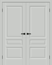 Двойная межкомнатная дверь ПЭТ Неоклассик-34 Grey Silk