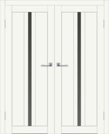Двойная межкомнатная дверь с экошпоном ДП DIM I-9 Crystal Matt Сатинато Графит