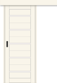 Межкомнатная дверь-купе ДП DIM I-1к Angel Matt / Сатинато Белый