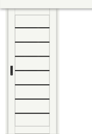 Межкомнатная дверь-купе ДП DIM I-3к Crystal Matt / Lacobel Black