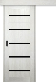 Межкомнатная дверь-купе ДП DIM I-1к Blond Wood / Lacobel Black