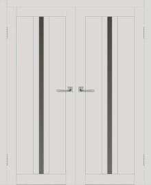 Двойная межкомнатная дверь с экошпоном ДП DIM I-9 Smoky Matt Сатинато Графит