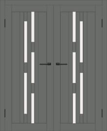 Двойная межкомнатная дверь с экошпоном ДП DIM I-4 Graphite Matt Сатинато Белый