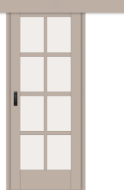 Межкомнатная дверь-купе ДП DIM I-14к Dune Matt Сатинато Белый