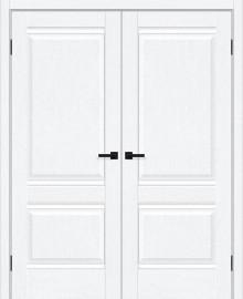 Двойная межкомнатная дверь ПЭТ Прима-2 White Silkwood