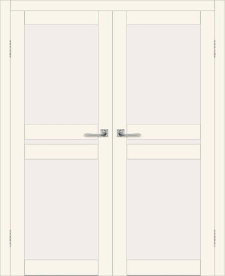 Двойная межкомнатная дверь с экошпоном ДП DIM I-7 Angel Matt Сатинато Белый