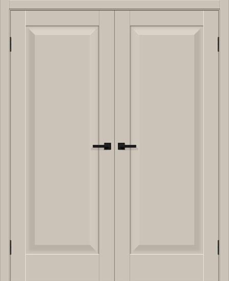 Двойная межкомнатная дверь ПЭТ Прима-20 Cream Silk