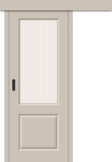 Межкомнатная дверь-купе Скинни-13к Creamy / Magic Moru