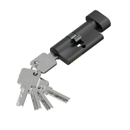 Цилиндр ключ/фиксатор FZZ-6.3S 56(28/28) SBlack (МатЧёрный)