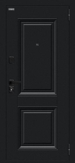 Металлическая дверь Некст МФ/SBlack Букле чёрное/White Silk