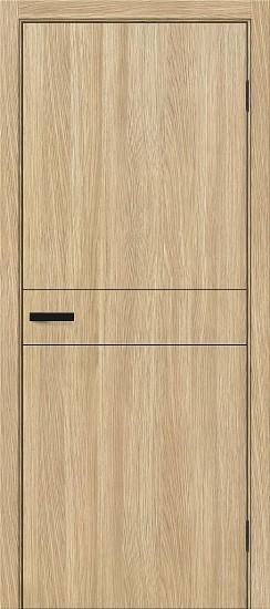 Межкомнатная дверь ПЭТ Браво-0.24.П Real Oak / Black Silk