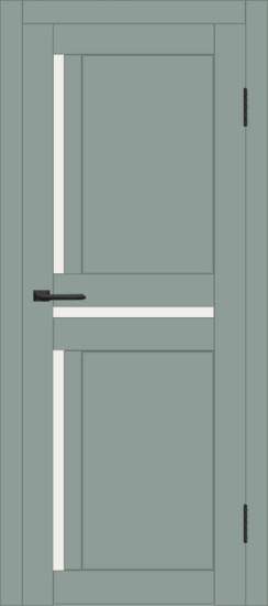 Межкомнатная дверь с экошпоном ДП DIM I-5.1 Gloomy sky Matt Сатинато Белый