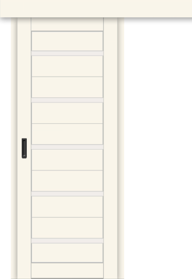 Межкомнатная дверь-купе ДП DIM I-1к Angel Matt / Сатинато Белый