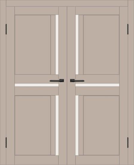 Двойная межкомнатная дверь с экошпоном ДП DIM I-5.1 Dune Matt Сатинато Белый