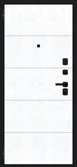 Металлическая дверь Граффити-1 Инсайд/SBlack Букле чёрное/Snow Art