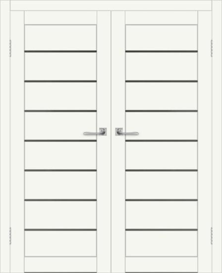 Двойная межкомнатная дверь с экошпоном ДП DIM I-3 Crystal Matt Сатинато Графит