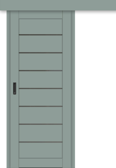 Межкомнатная дверь-купе ДП DIM I-3к Gloomy sky Matt / Сатинато Графит