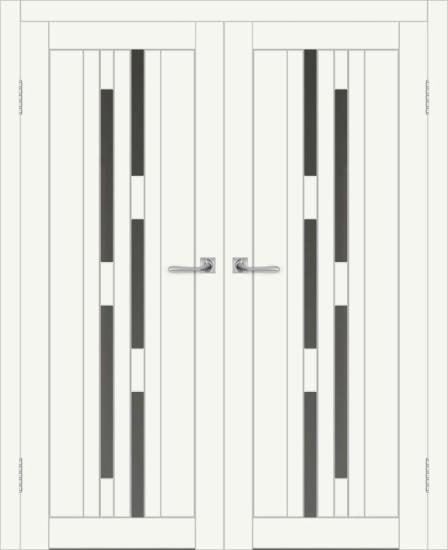 Двойная межкомнатная дверь с экошпоном ДП DIM I-4 Crystal Matt Сатинато Графит