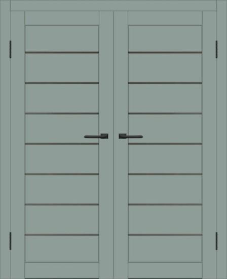 Двойная межкомнатная дверь с экошпоном ДП DIM I-3 Gloomy sky Matt Сатинато Графит