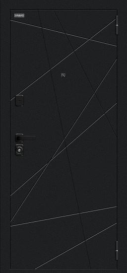 Металлическая дверь Граффити-5/SBlack Букле чёрное/Snow Art