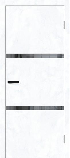 Межкомнатная дверь с экошпоном Браво-2.55 Snow Art/Mirox Grey