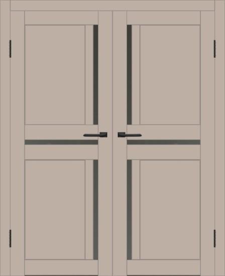 Двойная межкомнатная дверь с экошпоном ДП DIM I-5.1 Dune Matt Сатинато Графит