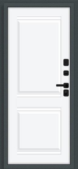 Металлическая дверь с терморазрывом Некст МФ/SBlack Старк антрацит/White Silk
