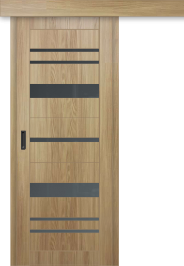 Межкомнатная дверь-купе ДП DIM I-16к Sandy Wood / Сатинато Графит