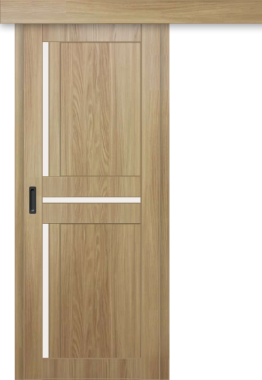 Межкомнатная дверь-купе ДП DIM I-5.1к Sandy Wood / Сатинато Белый