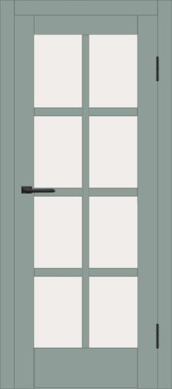 Межкомнатная дверь с экошпоном ДП DIM I-14 Gloomy sky Matt Сатинато Белый