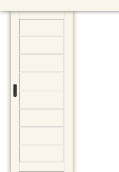 Межкомнатная дверь-купе ДП DIM I-3к Angel Matt / Сатинато Белый