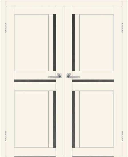 Двойная межкомнатная дверь с экошпоном ДП DIM I-5.1 Angel Matt Сатинато Графит