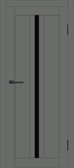 Межкомнатная дверь с экошпоном ДП DIM I-9 Graphite Matt Lacobel Black