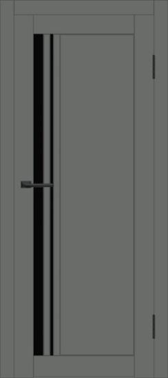 Межкомнатная дверь с экошпоном ДП DIM I-19.1 Graphite Matt Lacobel Black