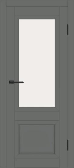 Межкомнатная дверь с экошпоном ДП DIM I-21 Graphite Matt Сатинато Белый