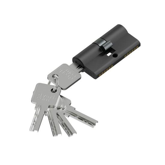 Цилиндр ключ/ключ KAB-6.3S 56(28/28) SBlack (МатЧёрный)