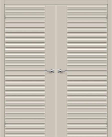 Двойная межкомнатная крашеная дверь Граффити-33.0 Creamy