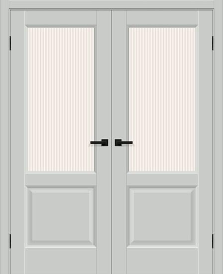 Двойная межкомнатная дверь ПЭТ Неоклассик-33 Grey Silk / Magic Moru