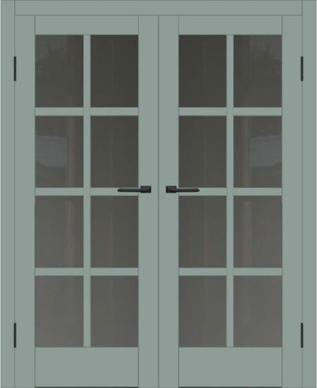 Двойная межкомнатная дверь с экошпоном ДП DIM I-14 Gloomy sky Matt Сатинато Графит