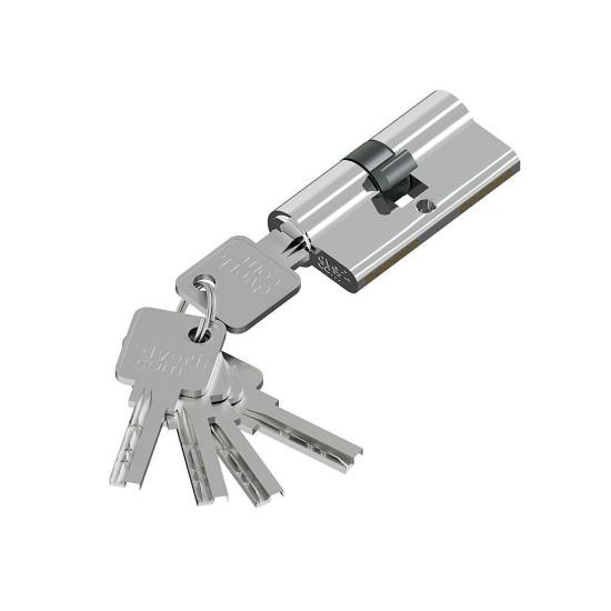 Цилиндр ключ/ключ KZZ-6.3S 56(28/28) Chrome (Хром)