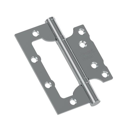 Петля без врезки стальная HFS-1-2B 100*75*2,5 Chrome (Хром)