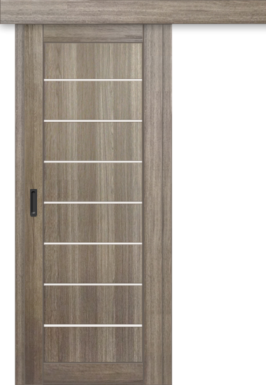 Межкомнатная дверь-купе ДП DIM I-3к Taupe Wood / Сатинато Белый