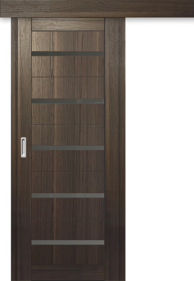 Межкомнатная дверь-купе ДП DIM I-1к Choco Wood / Сатинато Графит