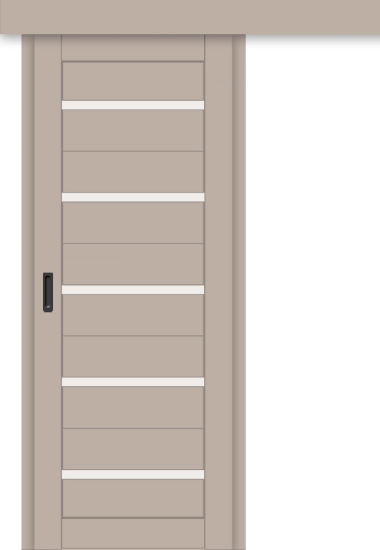 Межкомнатная дверь-купе ДП DIM I-1к Dune Matt / Сатинато Белый