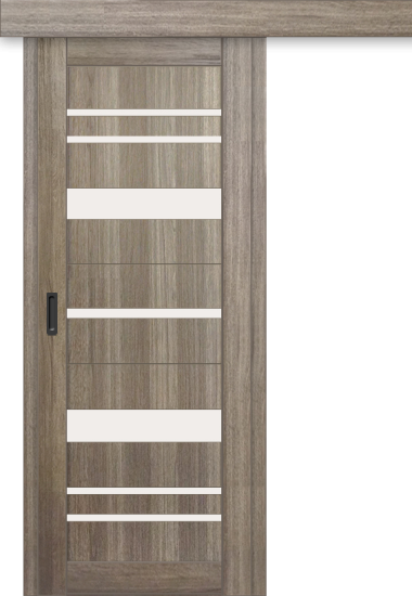 Межкомнатная дверь-купе ДП DIM I-16к Taupe Wood / Сатинато Белый