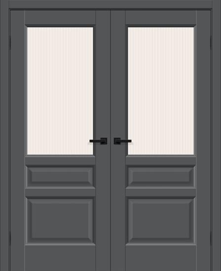 Двойная межкомнатная дверь ПЭТ Неоклассик-35 Stormy Silk / Magic Moru